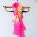 Vintage Heko Obi, pink, red, Scarf, shibori scarf, Japanese Kimono belt, sash, Japanese scarf, yukata obi, Shibori obi, Free shipping
