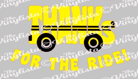 bus svg thanks ride driver thank gift cut cutting appreciation cricut