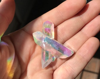 Angel Aura Quartz Double Points Crystal
