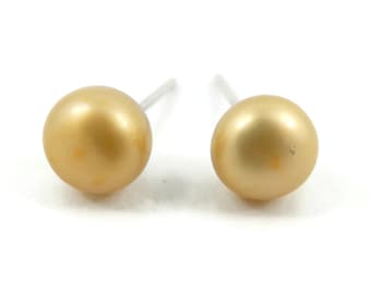 Vintage, Genuine Pearl, Earrings, Sterling Posts, Marked 925