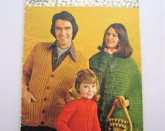 Patons No. 145 Craft Yarn For The Family by Beehive - Vintage Knitting Crocheting Pattern Booklet