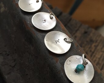 Recycled Sterling Silver Custom Initial Charm