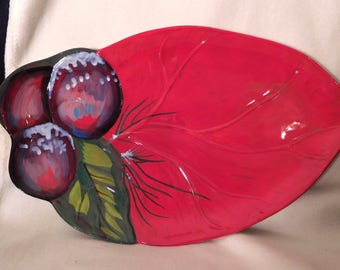 Tracy Porter JOLLY OL SNOWY Sculptured Large Platter 17 3/4"