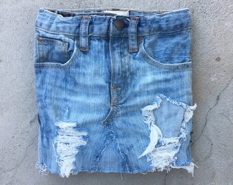 2 t enfant fille pas mini jupe en Jean personnalisé