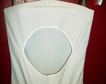 Vintage Blue Hanging Clothespin Bag