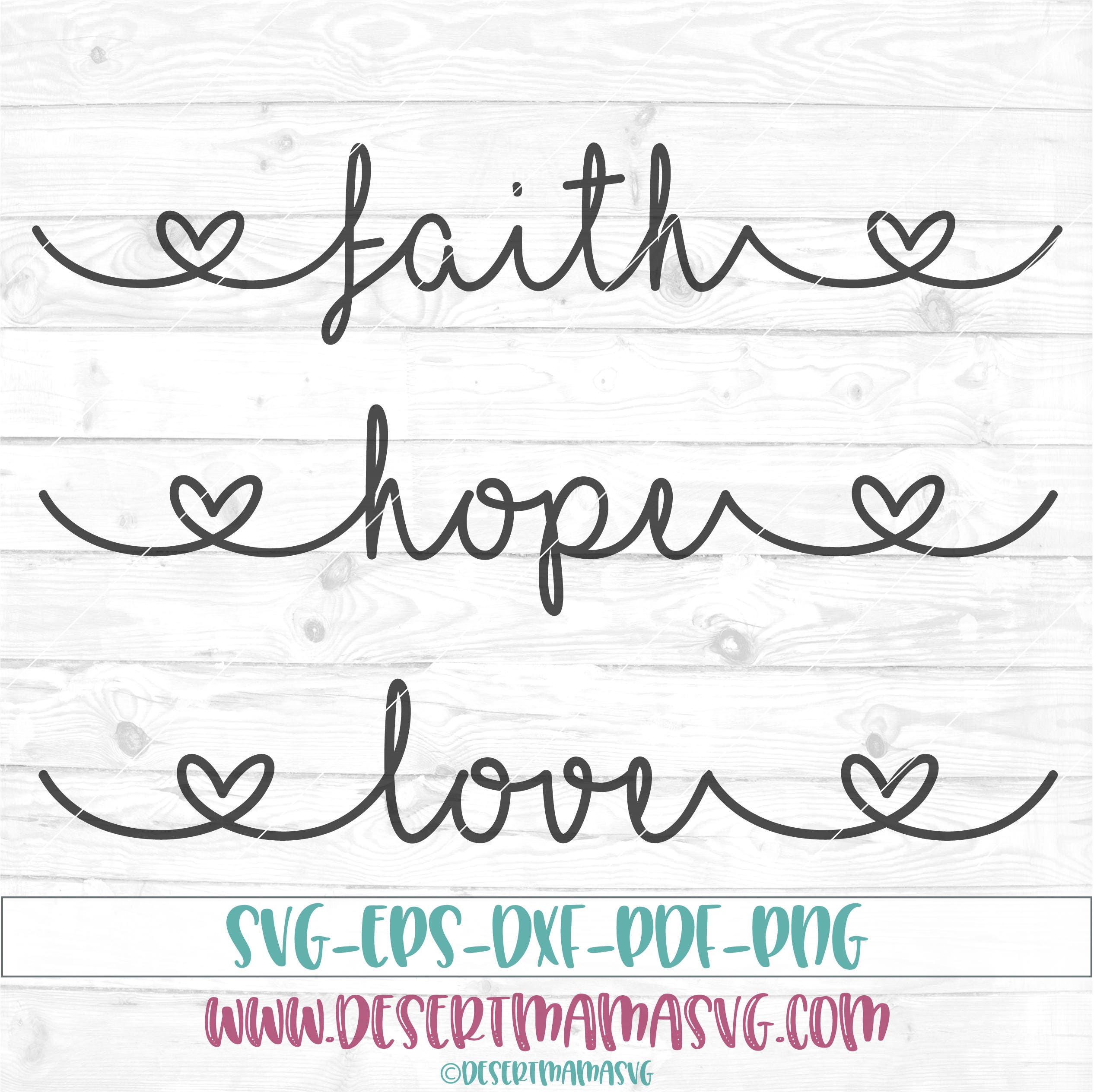 Download Faith Hope Love svg eps dxf png cricut or cameo scan N
