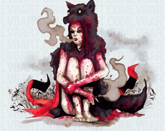 Big Bad Riding Hood Fine Art Print