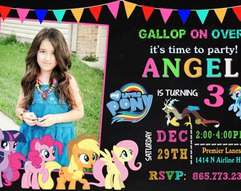 My Little Pony Invitation, My Little Pony Birthday, My Little Pony Invite, My Little Pony Party, My Little Pony Printable