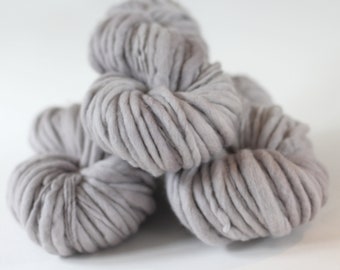 Hand dyed yarn thick and Thin Yarn hand spun merino "Vapour", knitting yarn, dollmaking, weaving, crochet