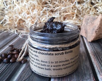 Beldi Coffee Soap Chocolate Soap Exfoliating soap Natural soap Vegan Soap Handcrafted Womans gift Women soap Black Soap Scrub Natural gift