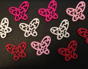10 wooden butterflies