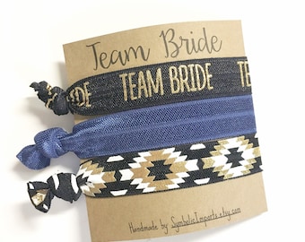 Bachelorette Party Favors, Hair Ties for Bachelorette Party, Team Bride Party Hair Tie, Team Bride Bachelorette Party, Bachelorette Hair Tie