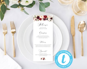 Table setting menu | Etsy Table setting menu | Etsy
