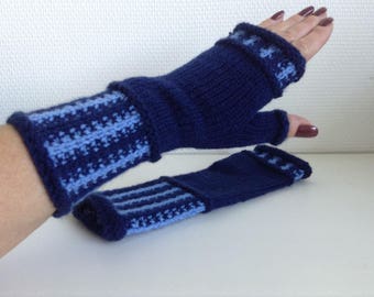 Handknitted fingerless gloves, mittens, wrist warmers, winter accessories, gift, ready to ship