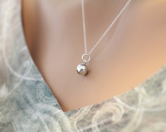 Sterling Silver Softball Necklace, Sterling Silver Baseball Necklace, Softball Necklace, Baseball Necklace, Sports Necklace