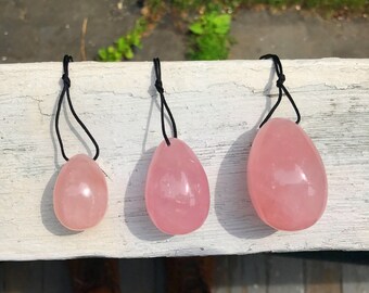 FLASH SALE! Rose Quartz Yoni Eggs, Health and Wellness, Kegel Exercise,Rose Quartz Yoni Egg