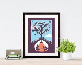 Fantastic Mr. Fox Print / Available in A4, A3, A2, A1, A0