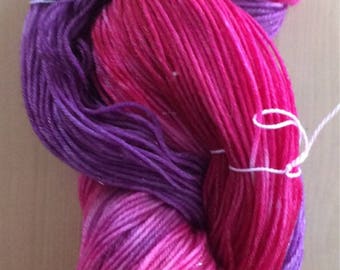 Hand dyed yarn, DK weight yarn, sock yarn, Superwash merino wool, nylon,ready to ship