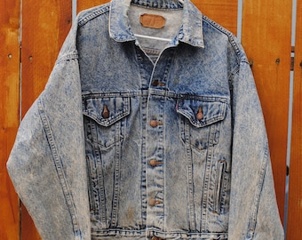 Late 70s to Mid 80s Levi's 70507 Trucker Denim Jacket Size Large