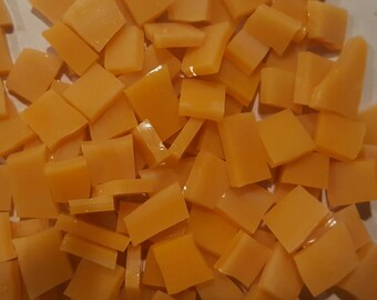 Mosaic Tiles 100 1/2" PUMPKIN ORANGE Stained Glass Mosaic Tile