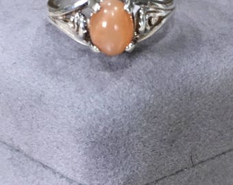 Peach Moonstone Ring