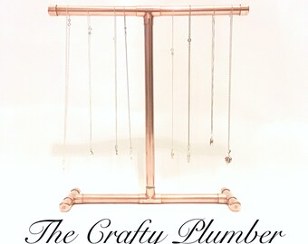 Copper Jewellery Stand - steampunk vintage - Birthday Gift.