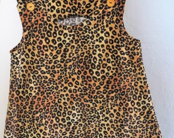 Girl, 18 mths - 2T, Jumper dress or tunic, leopard print corduroy