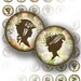 1 inch circle printable digital collage sheet bottle cap download jewelry making supplies Victorian lady silhouette (083)BUY 3 GET 1 FREE