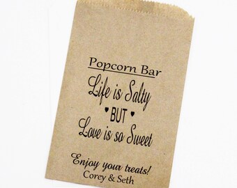 Wedding Favor Bags, Popcorn Bags, Candy Bags, Rustic Wedding