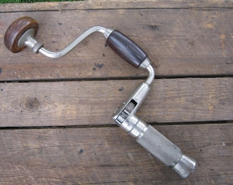 Vintage Bit Brace Hand Drill No 1004 Short Throw or Sweep