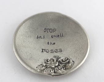 Rose Ring Holder - Rose Ring Dish - Wedding Gift - Ring Plate - Ring Bowl - Jewelry Dish - Trinket Dish - Personalized Dish - Valentine's
