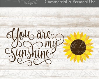 Svg Designs - Sunflower Svg - Vinyl Cutter Designs - You Are My Sunshine Svg File - Svg Files for Cricut - Home Decor Svg