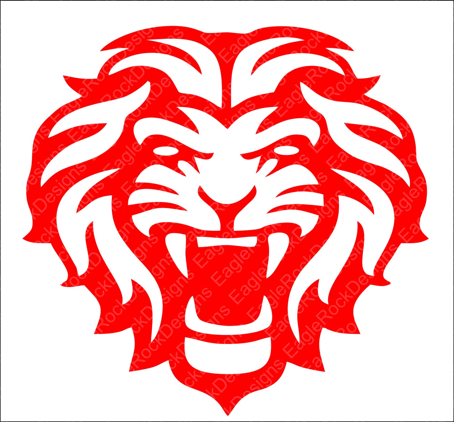 Lions Lion Mascot SVG DXF EPS Png Cut File Football