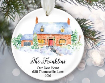 Our First Home Ornament Personalized New Home Christmas Ornament Housewarming Gift New House Our First House 1st Home Couples name OR012