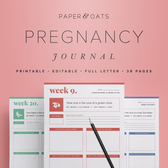 Pregnancy Journal Pregnancy Countdown Pregnancy Tracker