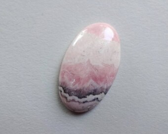 Pink Rhodochrosite cabochon 32x18 mm