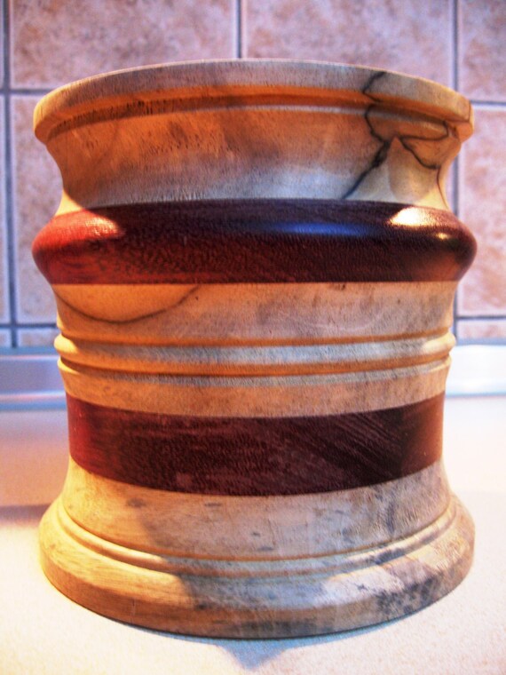 Wooden Vase w/ Purple Heart & Persian Lilac Hardwoods Wood