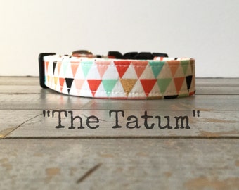 DOG COLLAR, Made to Order, Aztec, Turquoise, Cute Dog Collars, Dog Collar for Girls