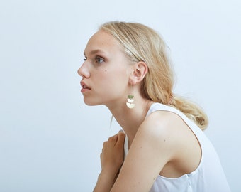 Moon Phase Earrings, Celestial Gold Earrings