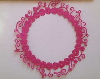 Lace Floral Round Frame Die Cuts