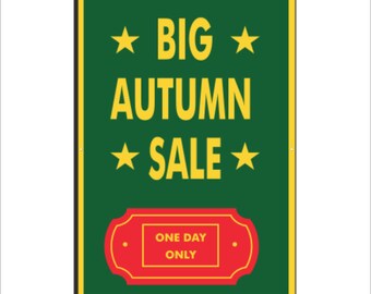 Big Autumn Sale Vinyl Banner