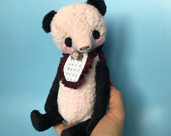 NEW PDF Epattern for 8 inch Artist Teddy Panda like Ai- the patterns for the jabot is included - by Sasha Pokrass