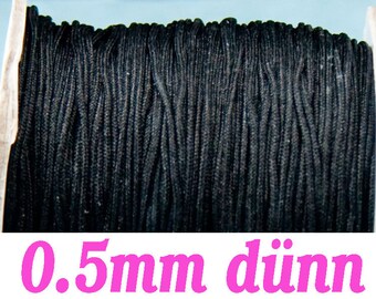 10m macrame belt 0.5, black #4089