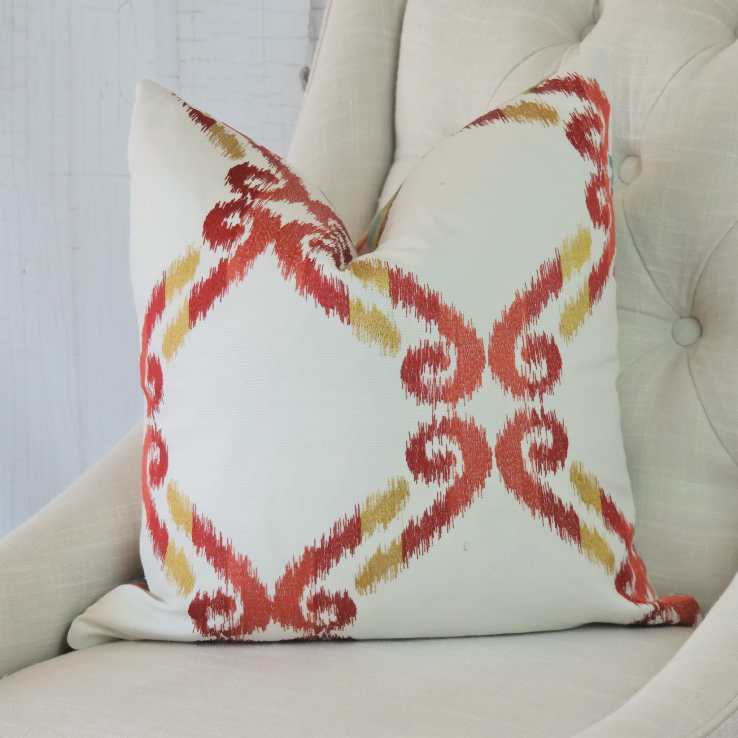 Designer Pillows Red Accent Throw Covers 24x24 22x22