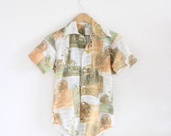 1970's wild west picture shirt