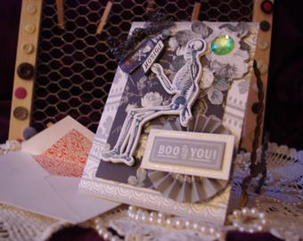 Vintage Style Handmade Halloween Card