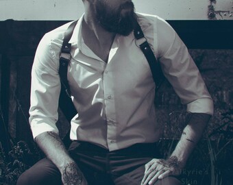 Leather harness for man,Body Harness,Mens Harness,Bondage,Submission Harness,Leather Man Harness,Suspenders,Chest Harness,Mature,Sexy