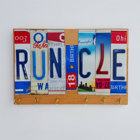 Run Cle Race Medal Display License Plate Solid Wood