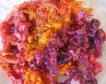 Hand-dyed Mohair Locks - Carnivale colorway - 3 ounces - Free Domestic Shipping