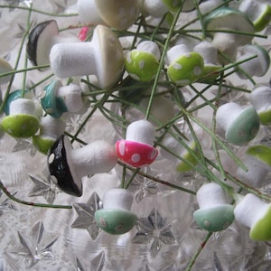 Mushrooms Germany 38 Assorted Spun Cotton Mushrooms Mix E-38